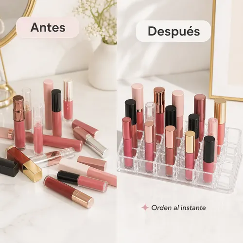 Organizador Acrílico De Labiales 18 Espacios