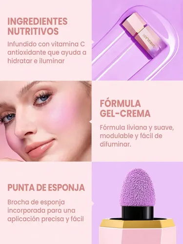 Sheglam Color Bloom Rubor Liquid Gel Cream Pigmentation Tono Del Maquillaje Lilac Dream