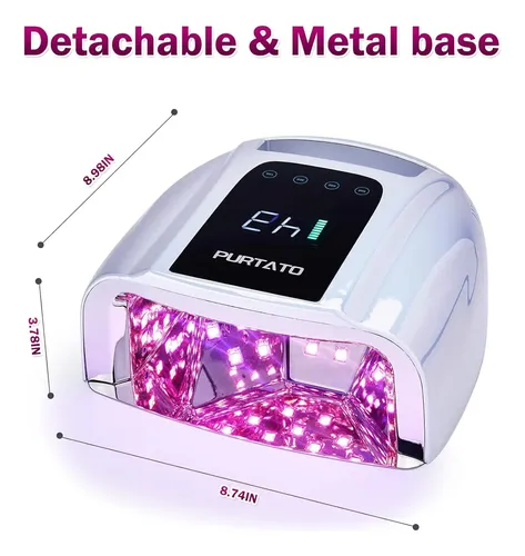 Lámpara Uv Recargable Plata Profesional 96w Portátil