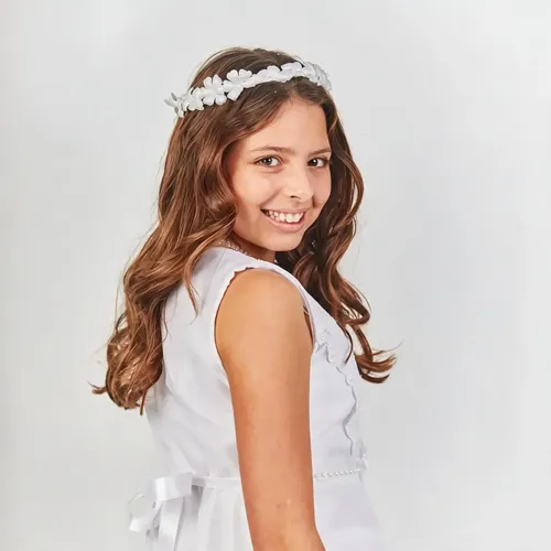 Corona Flores Niña Accesorios Cabello Comunion Cortejo Nena