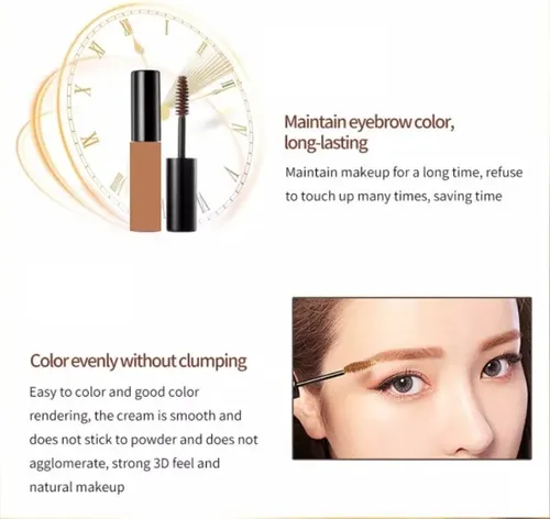 Gel Impermeable Profesional Para Cejas Con Tinte Oscuro, 2 U
