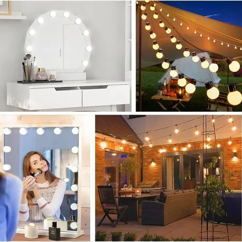 Espejo De Maquillaje Led De 12 Luces