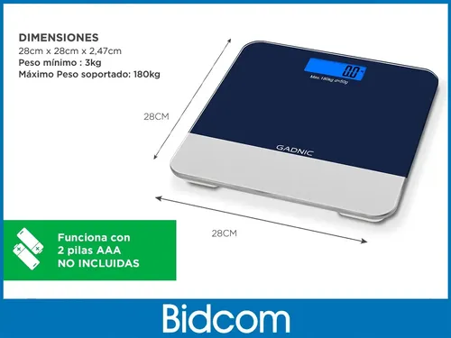 Balanza Digital Gadnic G02 Electrica Gris