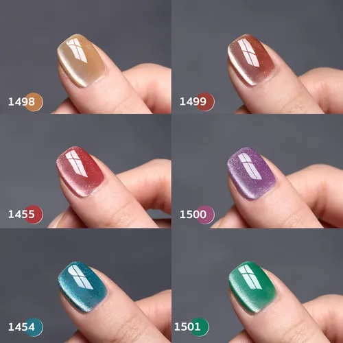 Set Esmalte Gel Ojo De Gato Holográfico Con Imán