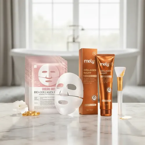 Kit 5 Mascarilla Colágeno+velo Facial Hidrata Peel Of+pincel