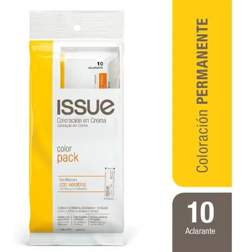 Issue Color Pack Con Máscara Con Keratina Tono 10 Aclarante