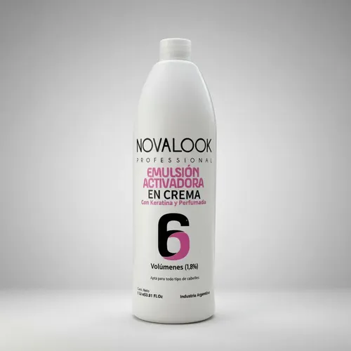 Crema Oxidante 6 Vol Con Keratina Novalook X1 Litro