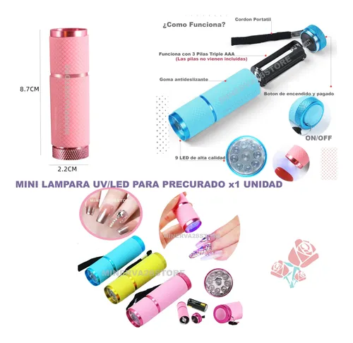 Kit Tips Mely Soft Gel X300u Press Gel Cherimoya, Linterna