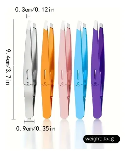 Pinzas Para Cejas De Acero Inoxidable, Huecas, Multiusos