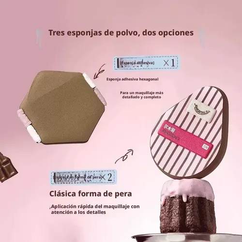Kit Maquillaje Base 6 Piezas Brocha Esponja Paleta Regalo Ca
