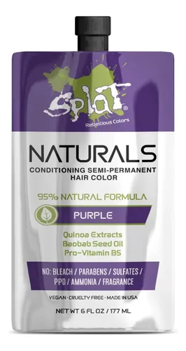 Tinte Para El Cabello Splat Naturals Purple 177 Ml