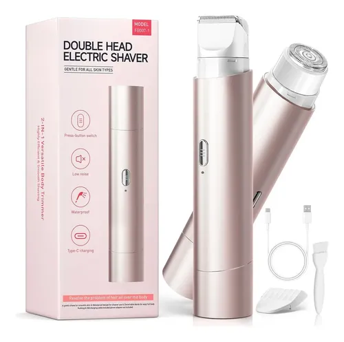 Depiladora Elactrica Qwedcxza Fb0071 2 En 1 Doble Cabezal Im