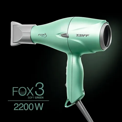 Secador De Pelo Taiff Fox 3 Ion Profesional Dorado Color Verde claro
