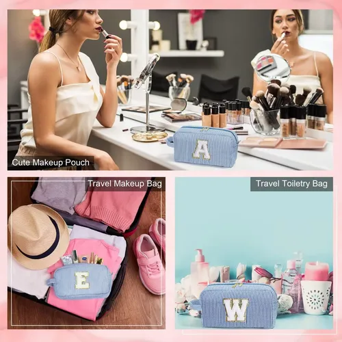 Bolsa De Maquillaje Yoolife Monogram Initial, Bolsa De Cosmé