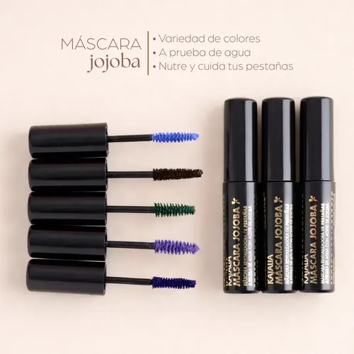 Máscara de Pestañas Verde Katalia Aceite de Jojoba Waterproof 22g
