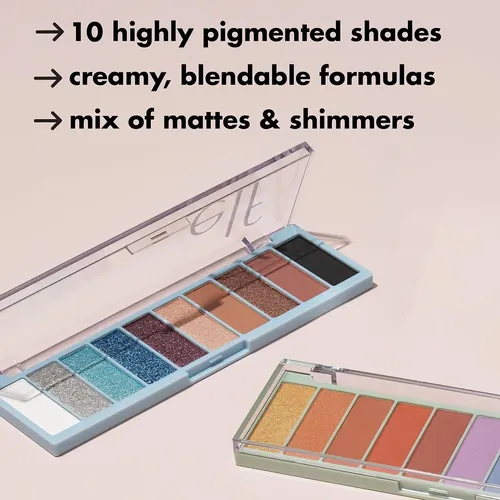 E.l.f. Perfect 10 Eyeshadow Palette Sombras Ultra-pigmented