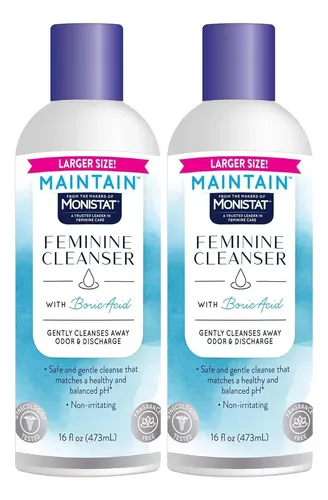 Limpiador Íntimo Femenino Monistat Ácido Bórico 16 Oz X2