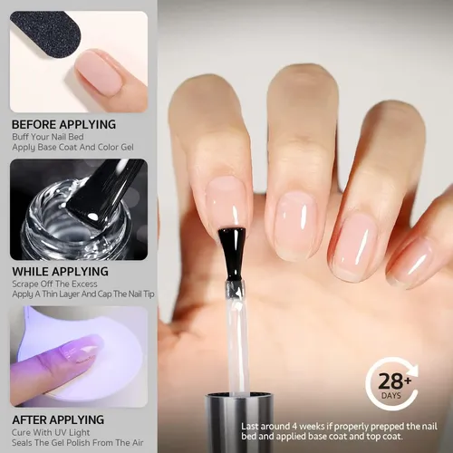 Top Coat Gel Gaoy 16ml Brillo Alto Sin Limpieza Uv Duradero