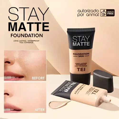 Stay Matte Base Foundation Waterproof Tei Alta Cobertura