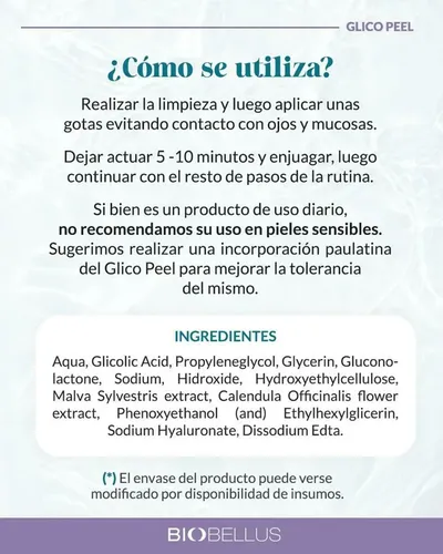 Acido Glicolico Renovador Celular Peeling Biobellus 30ml
