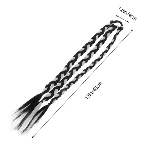Extensión De Coleta Larga Con Liga De Cabello, Liso