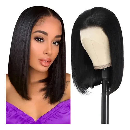 Peluca De Cabello Natural Lace Front Imperceptible Castaño Oscuro Universal