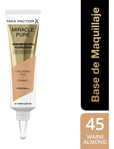 Base de maquillaje Max factor Miracle Pure Warm Almond 45