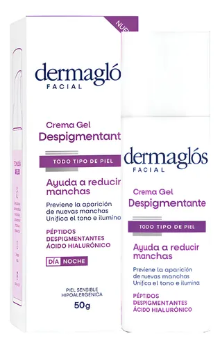 Dermaglós Crema Gel Facial Despigmentante X50g Todo Tipo De Piel Día/noche