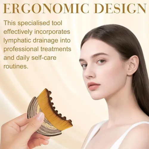 Set Gua Sha Y Cepillo Facial Metalizado Para Masaje
