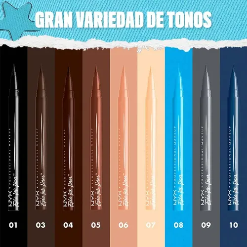 Delineador Líquido De Ojos Epic Ink Liner Matte De Nyx Stone Washed Mate