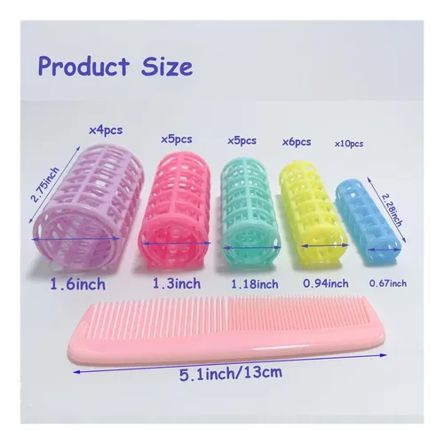 Juego De Rulos Plásticos Moodkey, 30 Para Rizar El Cabello
