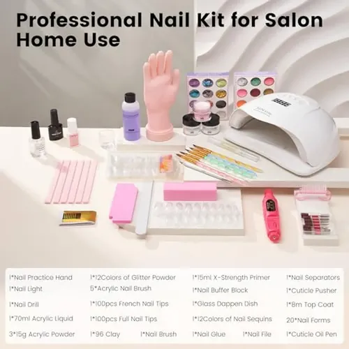 Kit De Uñas Acrílicas Para Principiantes: Líquido De Uñas Ac