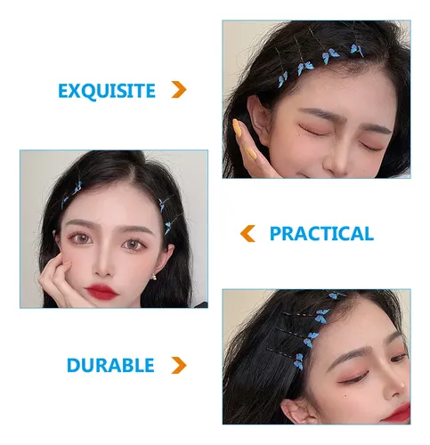 8 Pinzas Laterales Para El Pelo Con Mariposas En 3d, Pinzas
