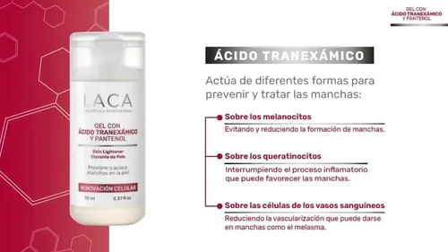Gel Con Ácido Tranexamicoy Pantenol Laca