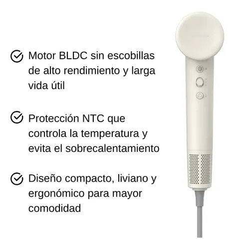Secador De Pelo Smart-tek Glammy Ion 1600w Motor Bldc