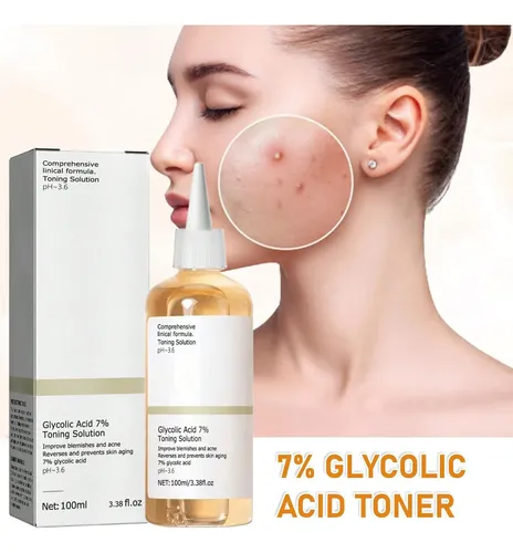 P/j Tónico Facial Ácido Glicólico 7% Exfoliante 100ml Todo
