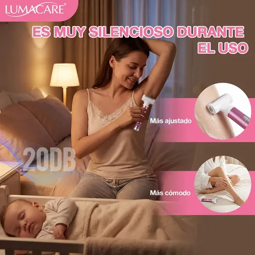 4 En 1 Depiladora Eléctrica Facial Rasuradora Para Mujer Rosa