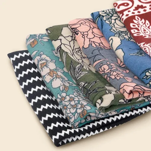 Bandanas Anchas De Mujer Huachi Boho 6 Uds