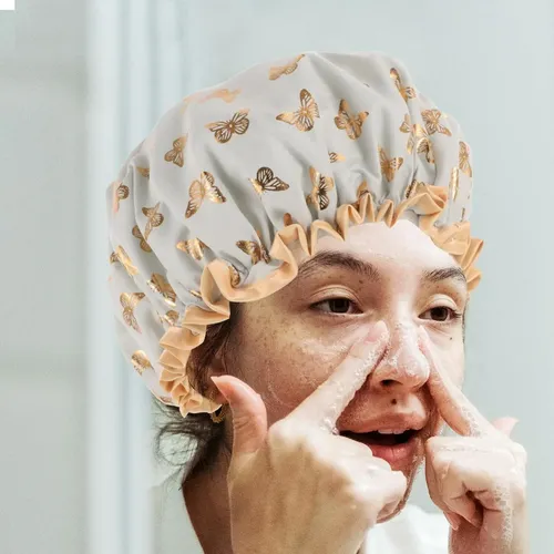 Gorro Ducha Elástico Baño Impermeable Chef Cocina Servicio
