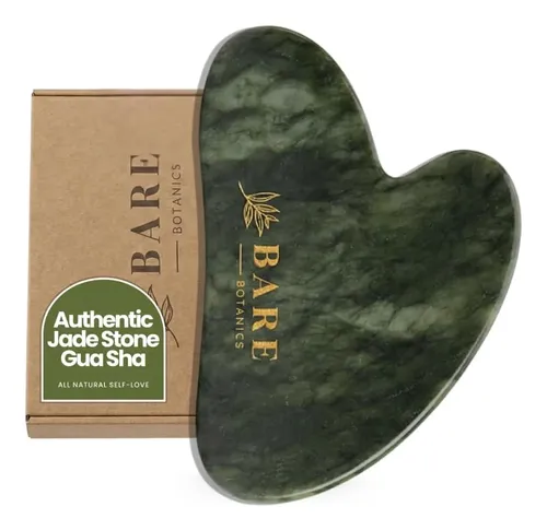 Jade Gua Sha Verde Para Rostro Anti Hinchazón Y Drenaje