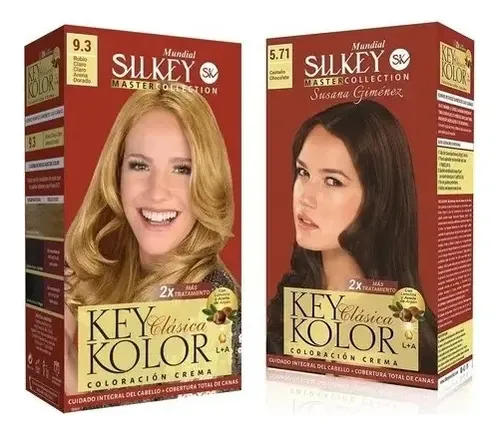 Silkey Tintura Key Kolor Clásica Kit Tono 8 rubio claro