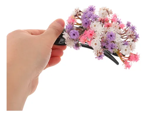 2 Pinzas Para Cabello Con Flor: Con De