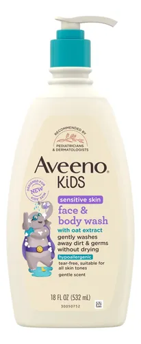 Jabón Facial Y Corporal Aveeno Kids Para Piel Sensible