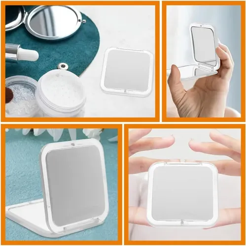 Espejo Compacto Plegable Mini Con Aumento De 7x, Espejo
