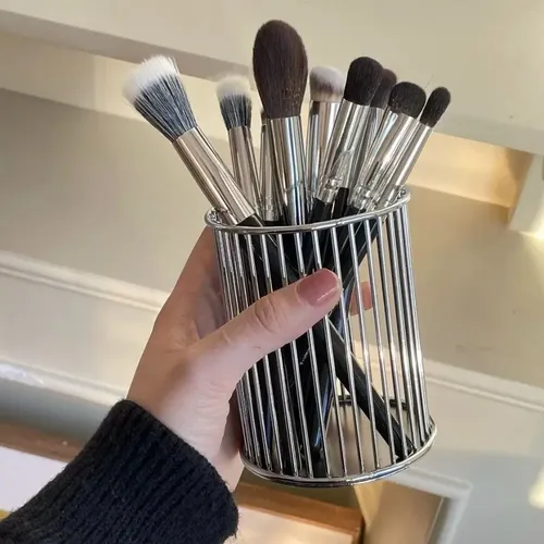 ( Soporte De Metal For Bolígrafos, Brochas De Maquillaje ~