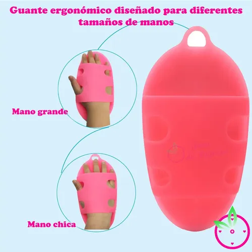 Guante Silicona Exfoliante Ducha Baño Corporal Facial Hdr Color Celeste