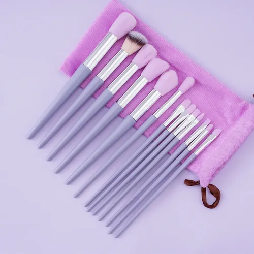 Set De Brochas De Maquillaje Lan Siyi, 13 Piezas, Nylon Soft