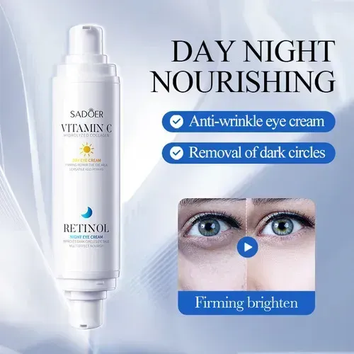Contorno De Ojos Antiojera 2 En 1 Vitamina C +retinol Sadoer Todo Tipo De Piel Día/noche