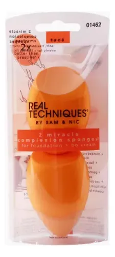Set De 2 Esponjas Para Mezclar Maquillaje Y Belleza Naranja Mini