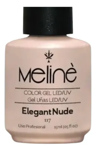 Esmalte Meline Nuevos Colores Gel Uv/led Semip. X 15 Ml Color 117 Elegant Nude